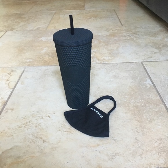 Starbucks Matte Black Tumbler + Starbucks Mask - Picture 6 of 13